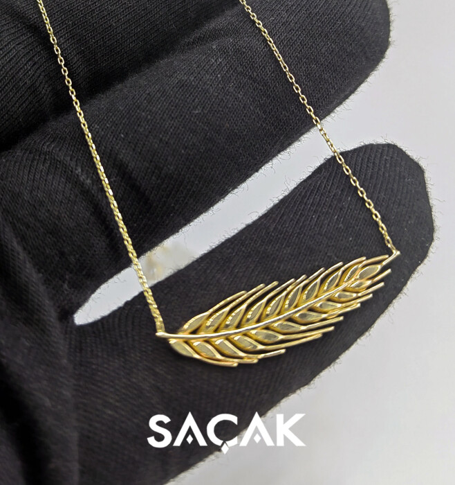 14 Ayar Altın Buğday Kolye - SAÇAK KUYUMCULUK