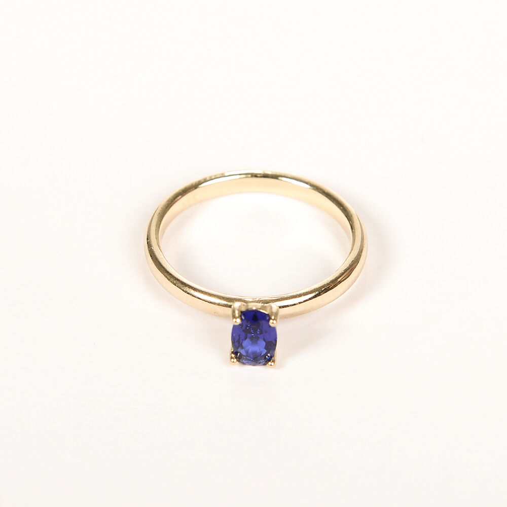 Baget Oval Lacivert Altın Yüzük 859 - 1